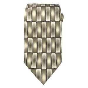 Grateful Dead Men's Traditional Long Brown Black Geometric Psychedelic Neck Tie